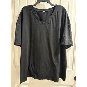 Women’s Plus Sz XXL Black V-Neck Tee